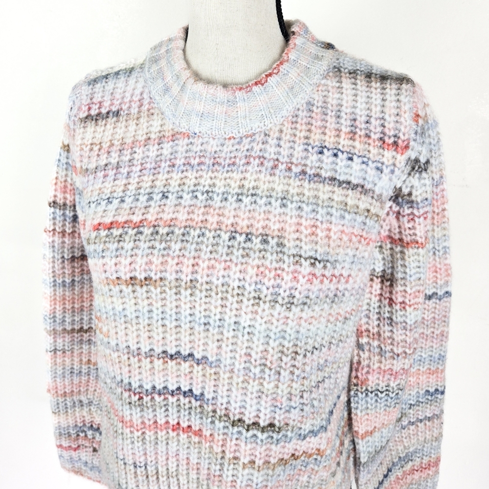 NWT All in Favor Space Dye Multicolor Sweater - Picture 5 of 8